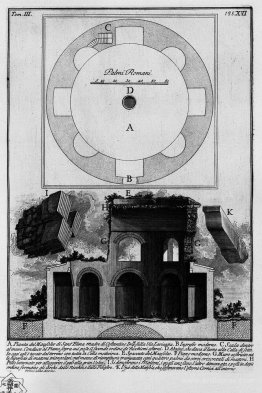 The Roman antiquities, t. 3, Plate XVI. Plan and section of the