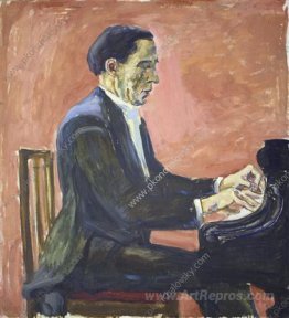 Portrait of French pianist Alfred Cortot