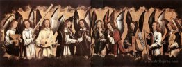 Five Angels Playing Musical Instruments, left hand panel from a