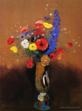 Wild flowers in a Long-necked Vase