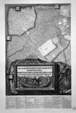 Plan of the existing factories in the Villa Adriana, with a dedi