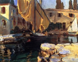 San Vigilio. A Boat with Golden Sail