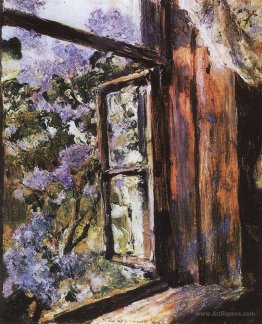 Open Window. Lilacs