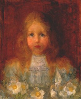 Portrait of a Girl with Flowers