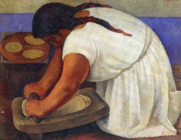 Woman Grinding Maize