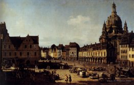 View of the New Market Place in Dresden from the Moritzstrasse