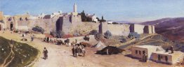 Jerusalem from the west. Jaffa Gate and the Citadel.