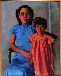 Portrait of Mrs Tchang Ju Chi and Daughter