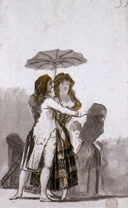 Couple with Parasol on the Paseo