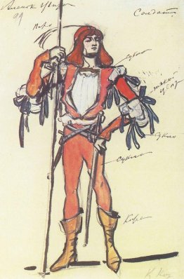 Soldier.Costume design for Gartman`s ballet