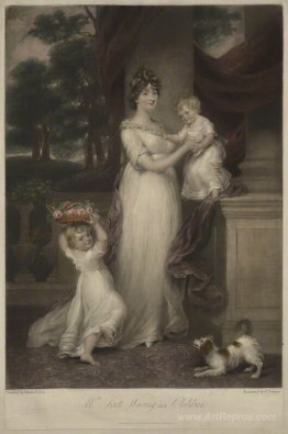 Maria Scott-Waring (née Hughes) and her children