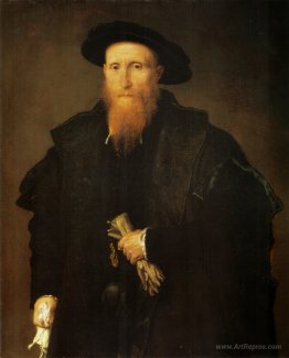 Portrait of a gentleman with gloves