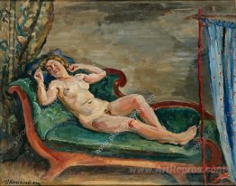 Woman on sofa