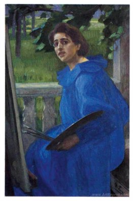 Hanna in a Blue Dress (Portrait of the Artist's Wife)