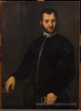 Portrait of a young man in black