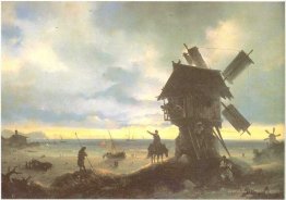 Windmill on the Sea Coast