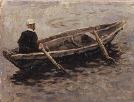 On boat (Study to "The Conquest of Siberia by Yermak")