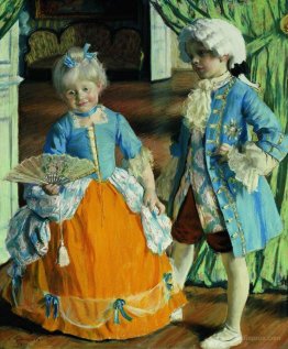 Children in the costumes