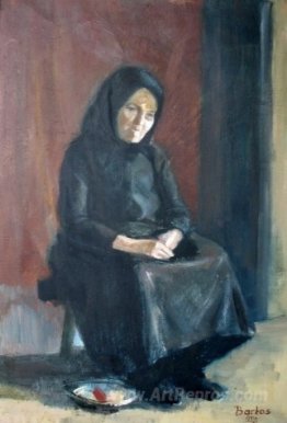 Aged Hungarian peasant woman