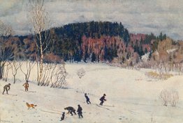 Landscape with Skiers