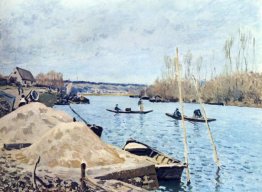 The Seine at Port Marly sand piles