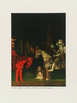 Peter Blake'and the two knights sat and looked at each other wit