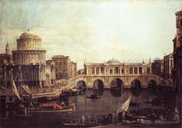 Capriccio: The Grand Canal, with an Imaginary Rialto Bridge and