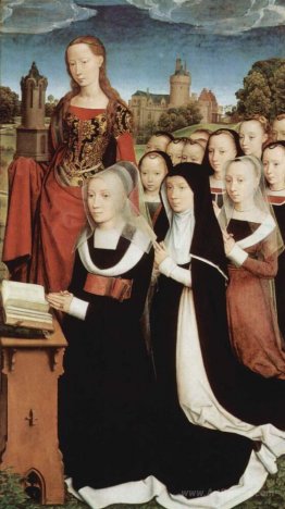 Triptych of Willem Moreel, right wing, the founder Barbara van V