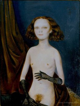 Nude Girl with Gloves