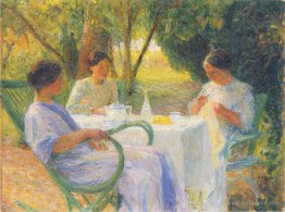 Young Women in Garden in Marquayrol