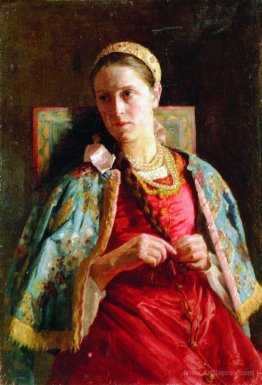 Portrait of the Young Lady in Russian Costume