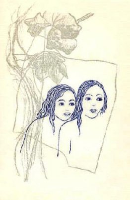 Two Girls with Flowers