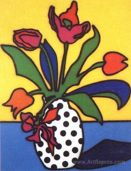 Tulips and Spotted Vase