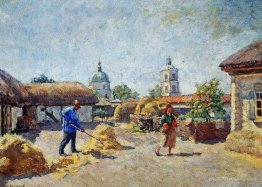 Courtyard in the village Mikhailovskaya