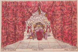 Stage design for 'Jeep from the mountain' of Louis Holzberg, sta