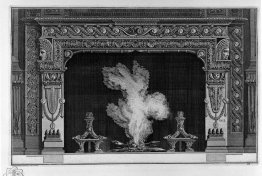 Fireplace with garland frieze applicant and cameos