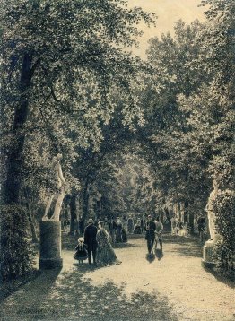 Alley of the Summer Garden in St. Petersburg