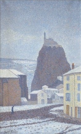 Saint-Michel d'Aiguilhe (Haute-Loire) Under Snow