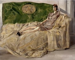 Woman on a sofa