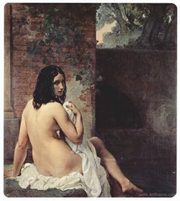 Back view of a bather