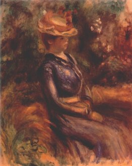 Girl wearing a straw hat