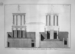 Plan of the tomb of Mamia and outbuildings, in Pompeii