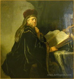 A Scholar Seated at a Table with Books