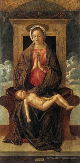 Madonna Enthroned Cherishing the Sleeping Child