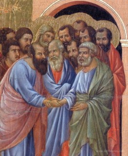 The arrival of the apostles to the Virgin (Fragment)