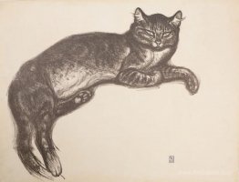 Study for L'Hiver - Cat On A Cushion