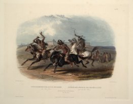 Horse Racing of Sioux Indians near Fort Pierre, plate 30 from Vo