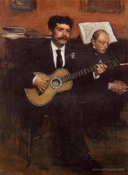 Portrait of Lorenzo Pagans, Spanish tenor, and Auguste Degas, th