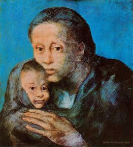 Mother and son with handkerchief