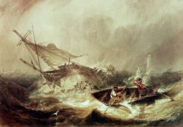 Rowing to rescue shipwrecked sailors off the Northumberland Coas